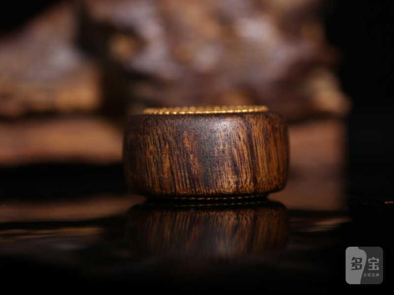 越南芽庄野生油结观徼树心黄棋楠-18k指环 - 图2